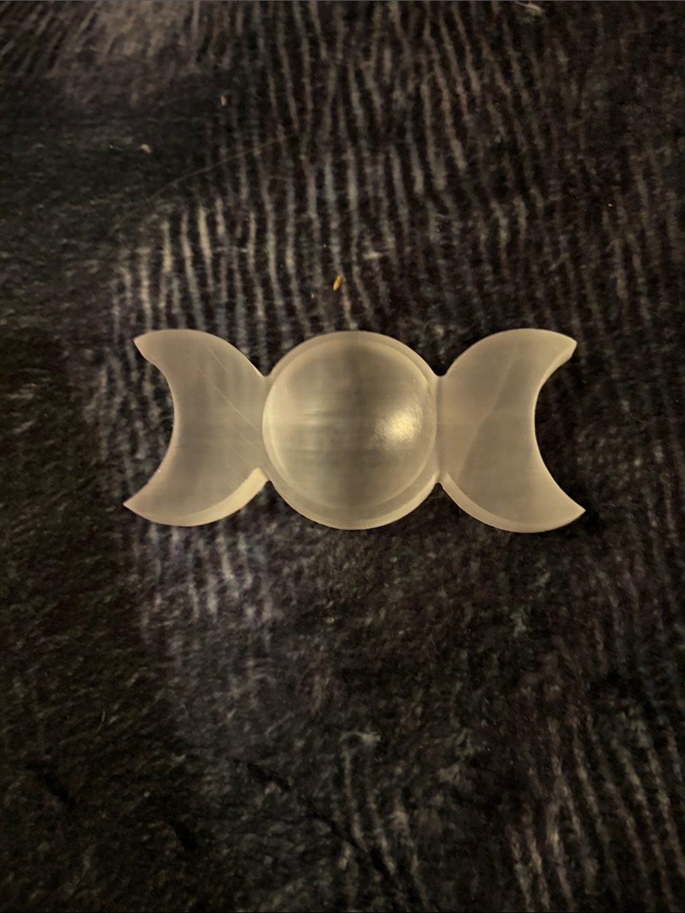 Triple Moon Selenite Offering Bowl